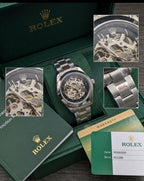 Rolex Day-Date Arabic Dial Automatic Silver Watch